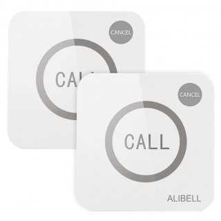 ALIBELL Panic Alarm Buttons Strobe Siren Alarm Warning System For Home Warehouse Bussiness Only Two Buttons